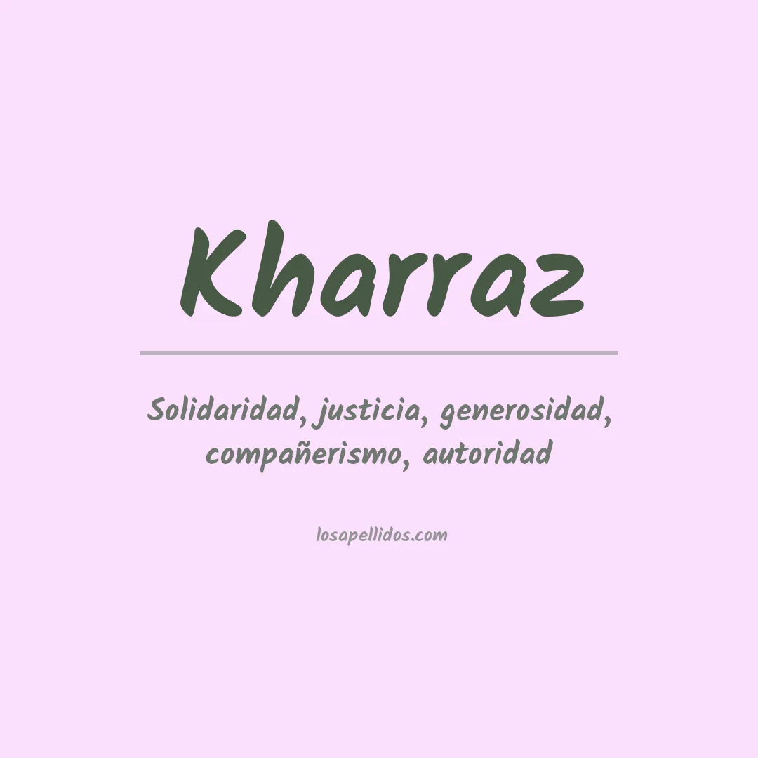 Apellido Kharraz