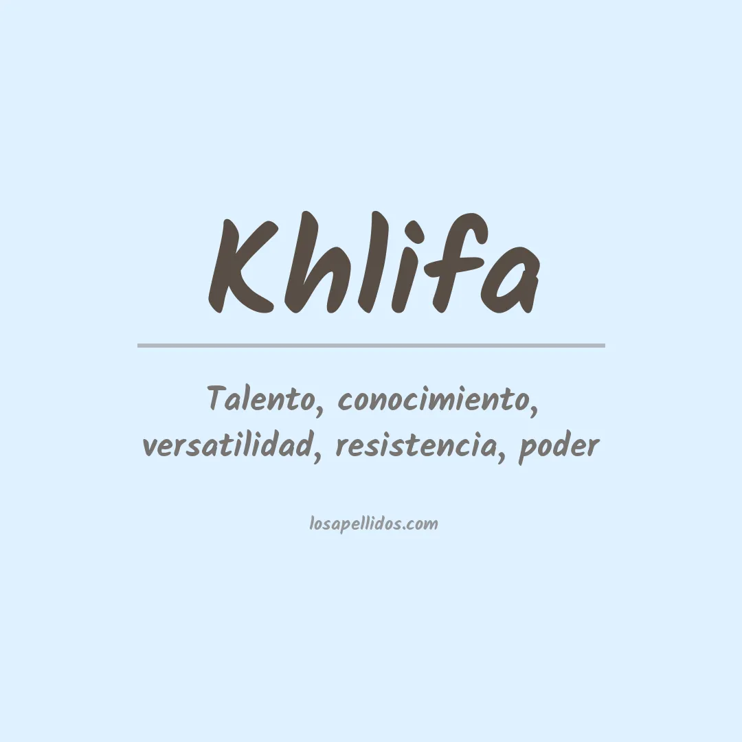 Apellido Khlifa