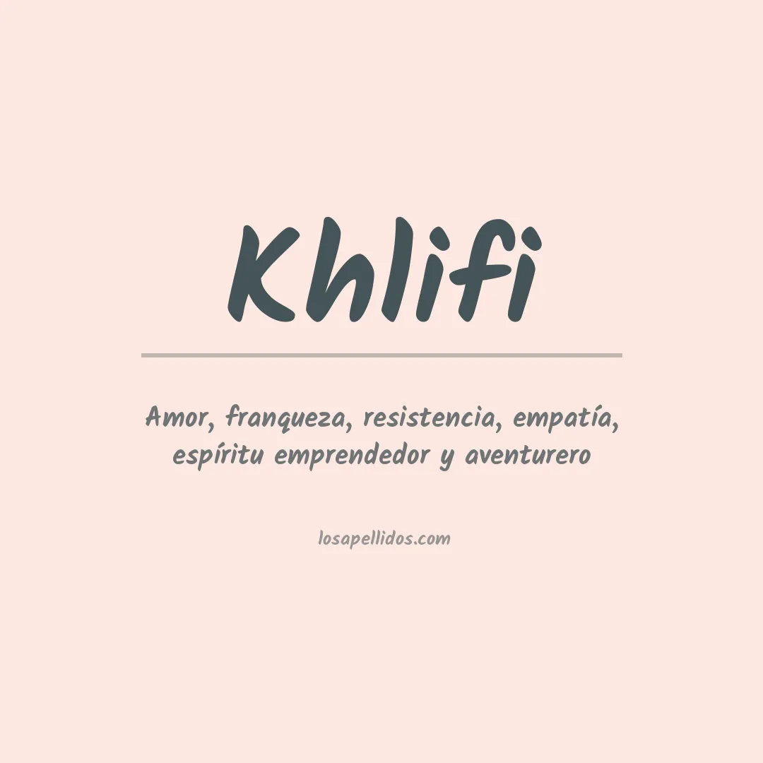 Apellido Khlifi