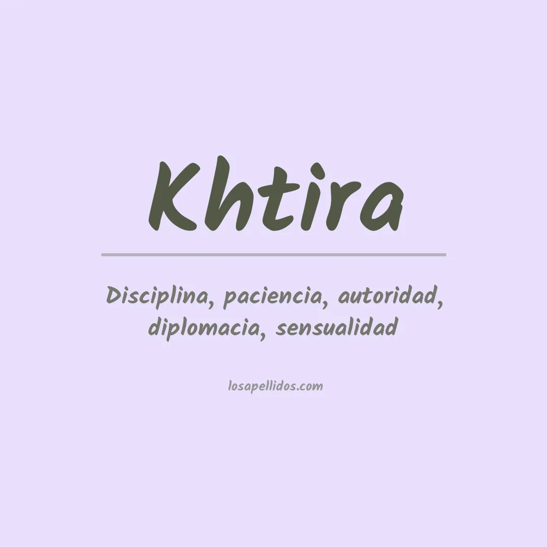 Apellido Khtira
