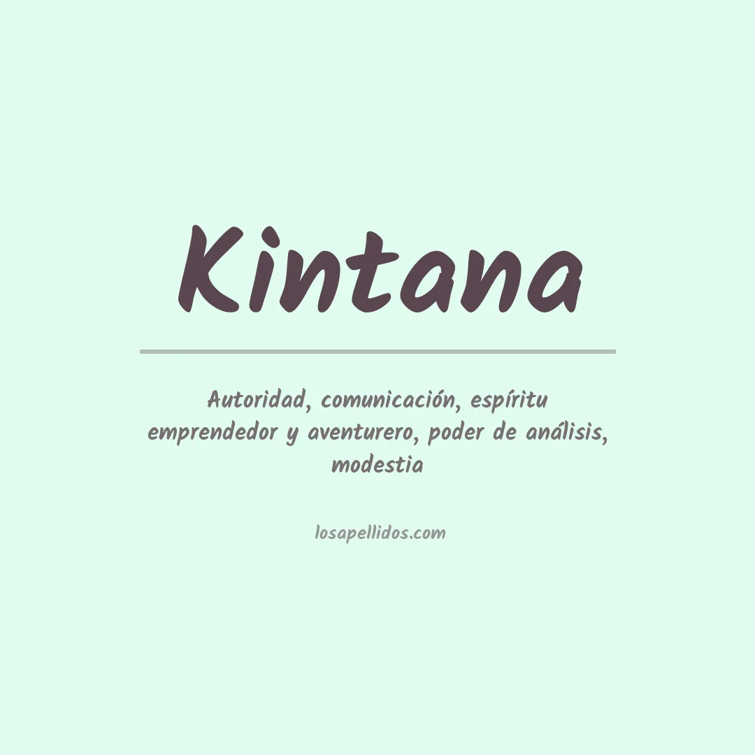 Apellido Kintana