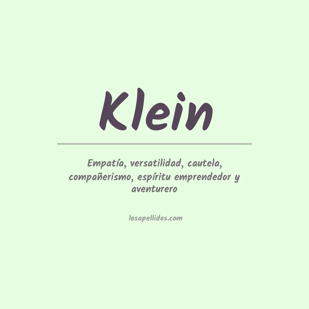 Apellido Klein