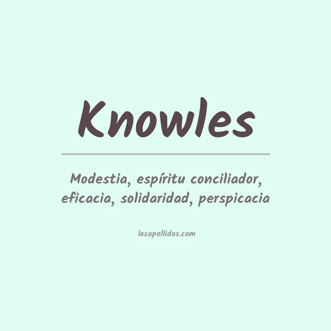Apellido Knowles