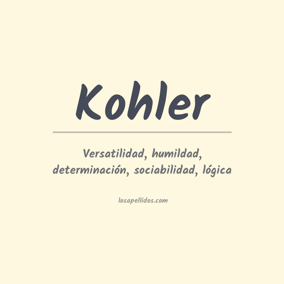 Apellido Kohler