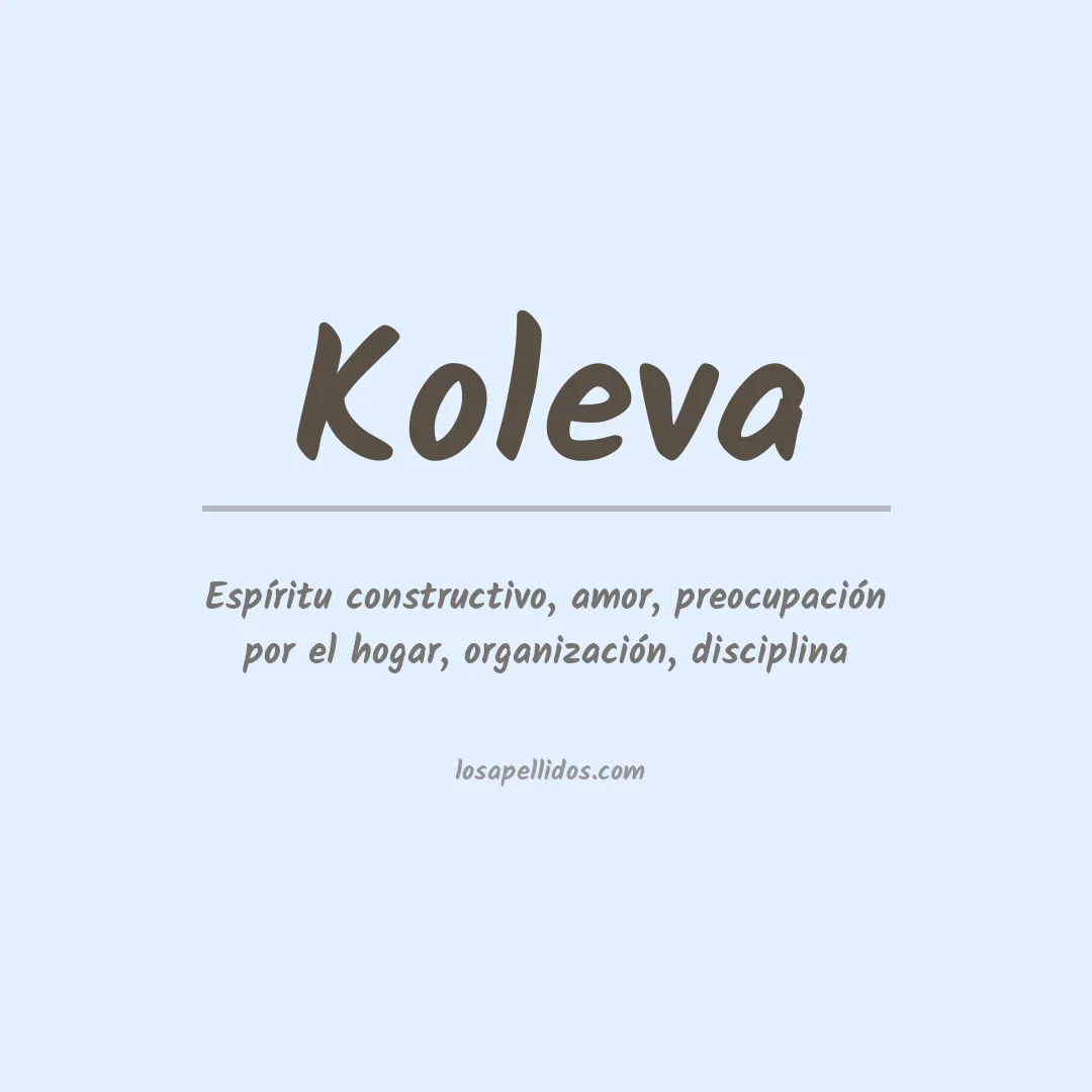 Apellido Koleva
