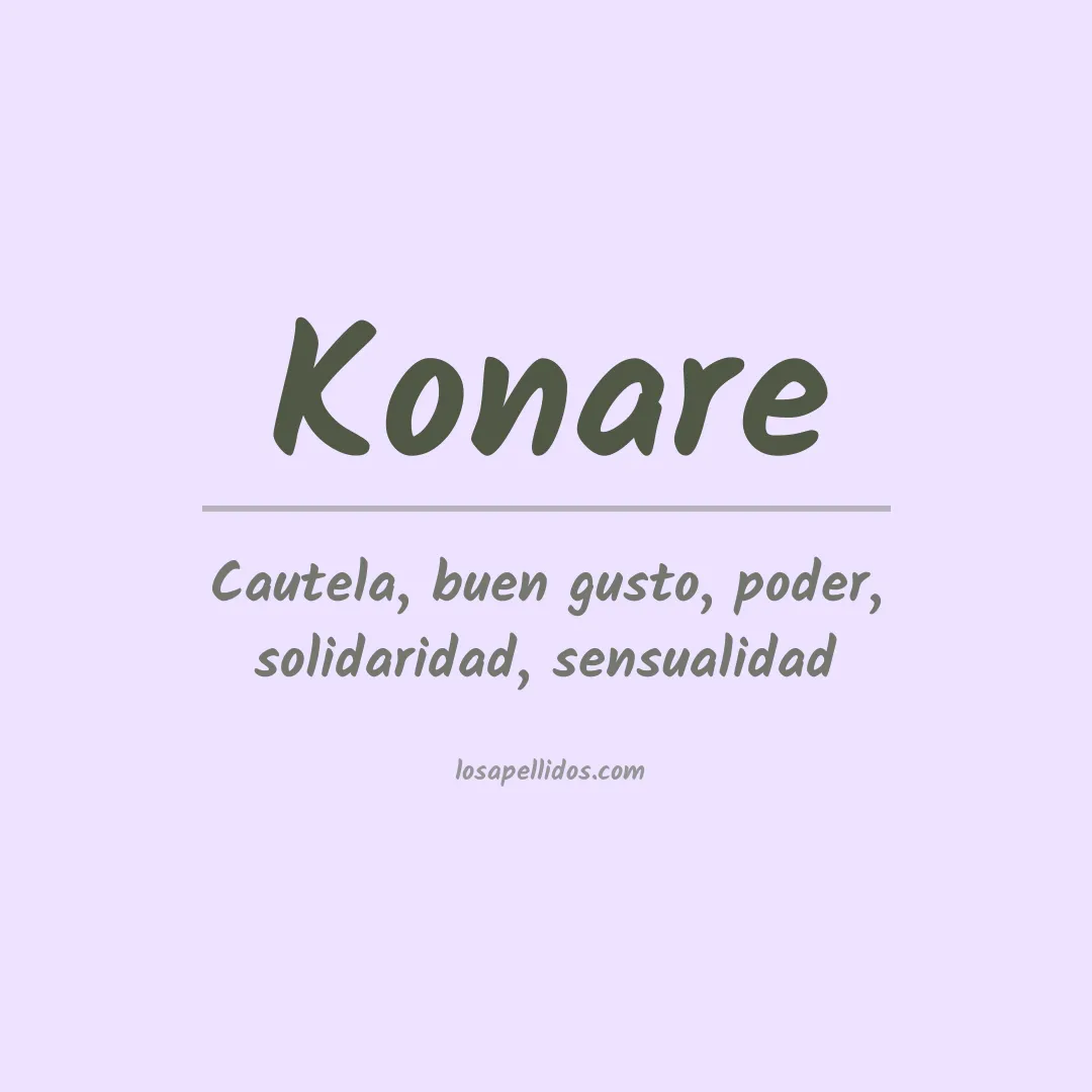 Apellido Konare