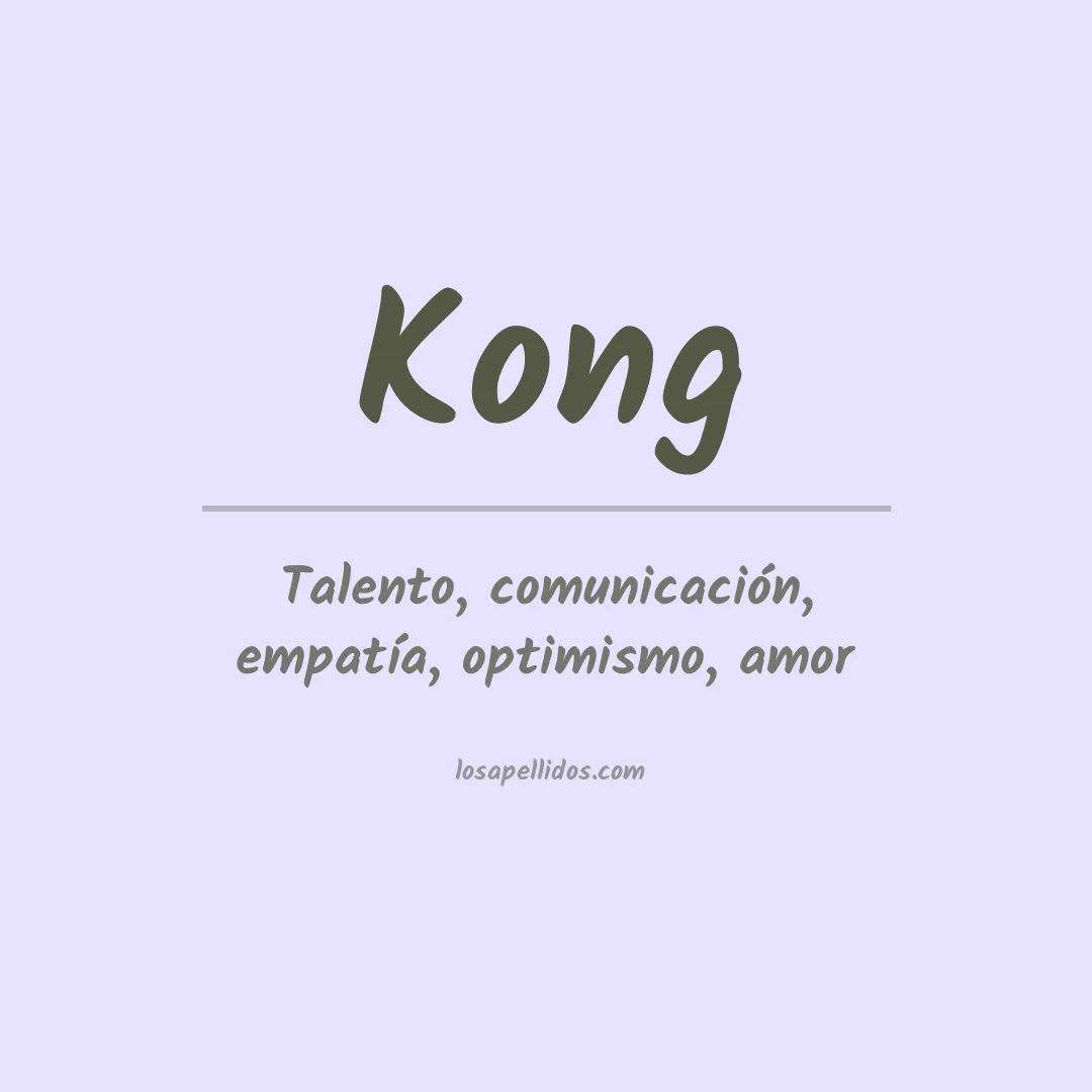 Apellido Kong