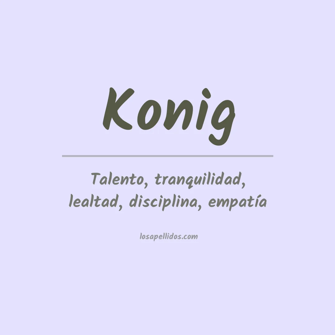 Apellido Konig