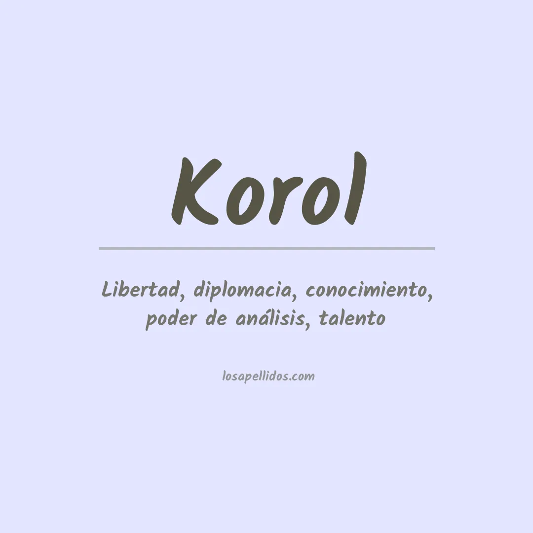 Apellido Korol