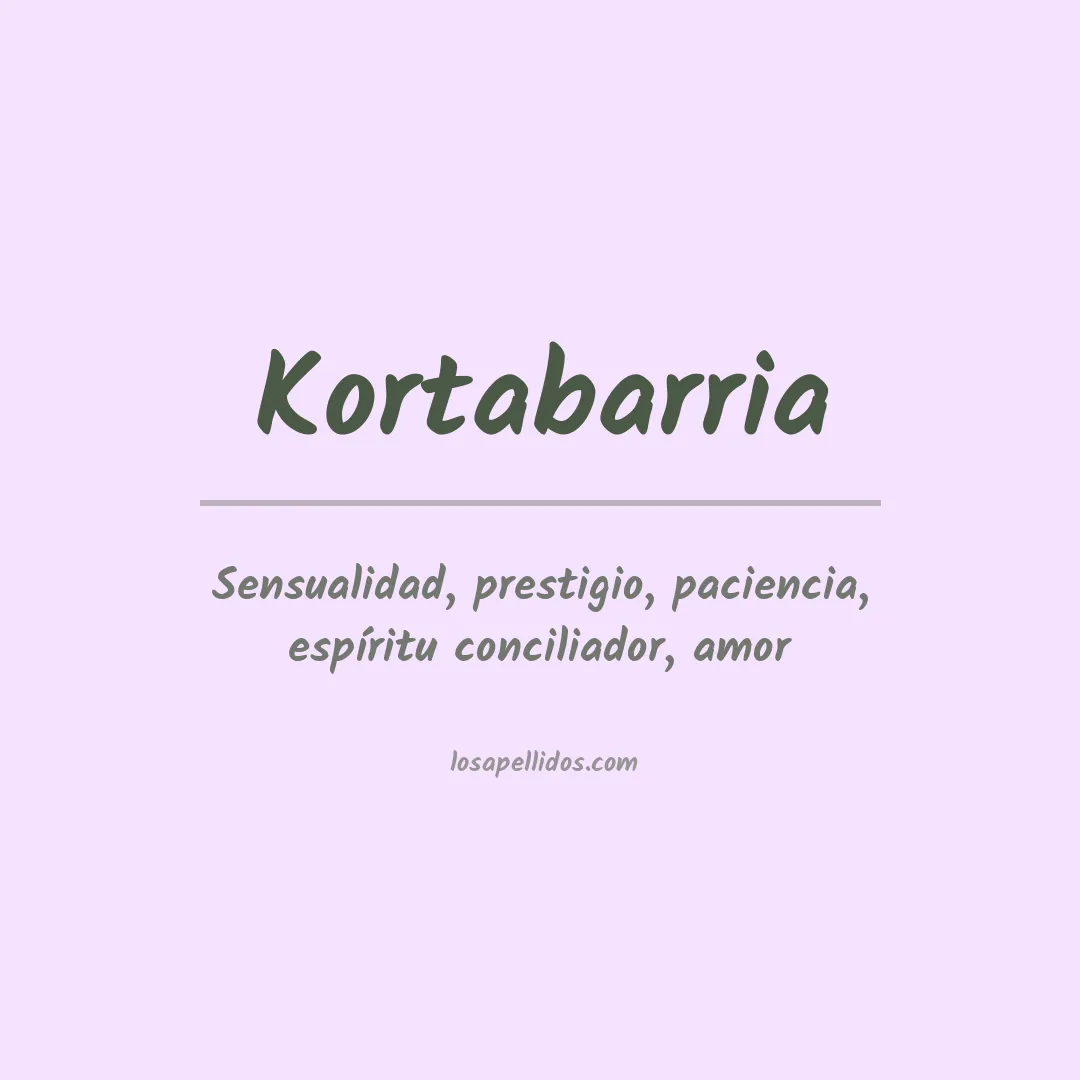 Significado del Apellido Kortabarria