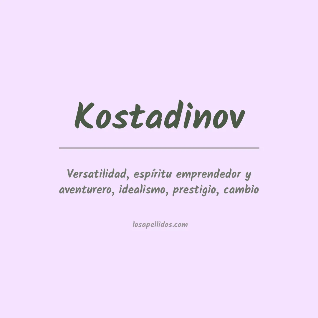 Apellido Kostadinov
