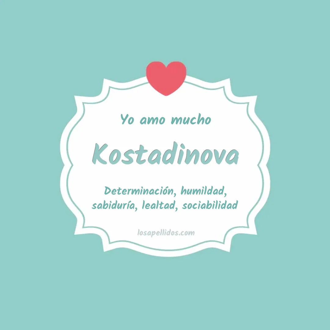 Yo amo mucho Kostadinova