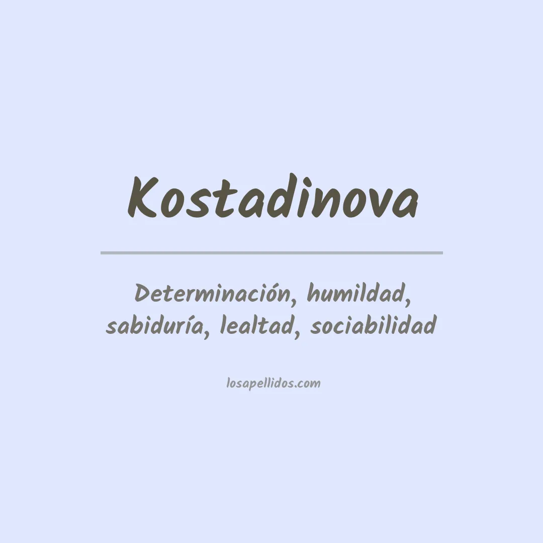 Apellido Kostadinova