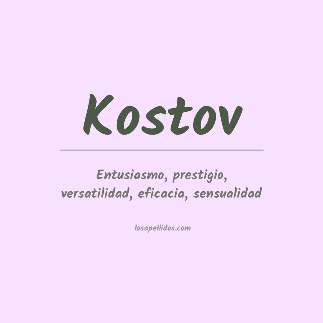 Apellido Kostov