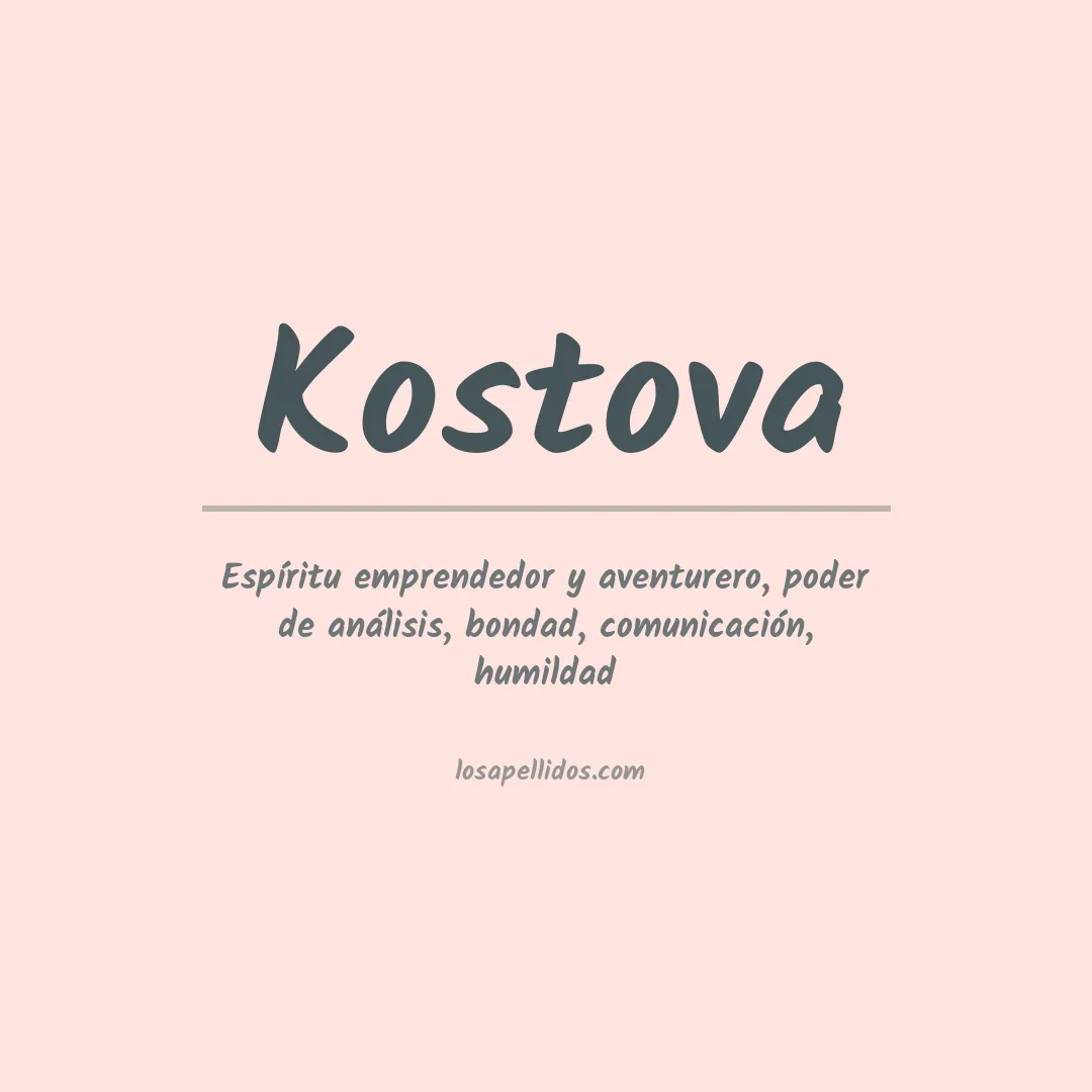 Apellido Kostova
