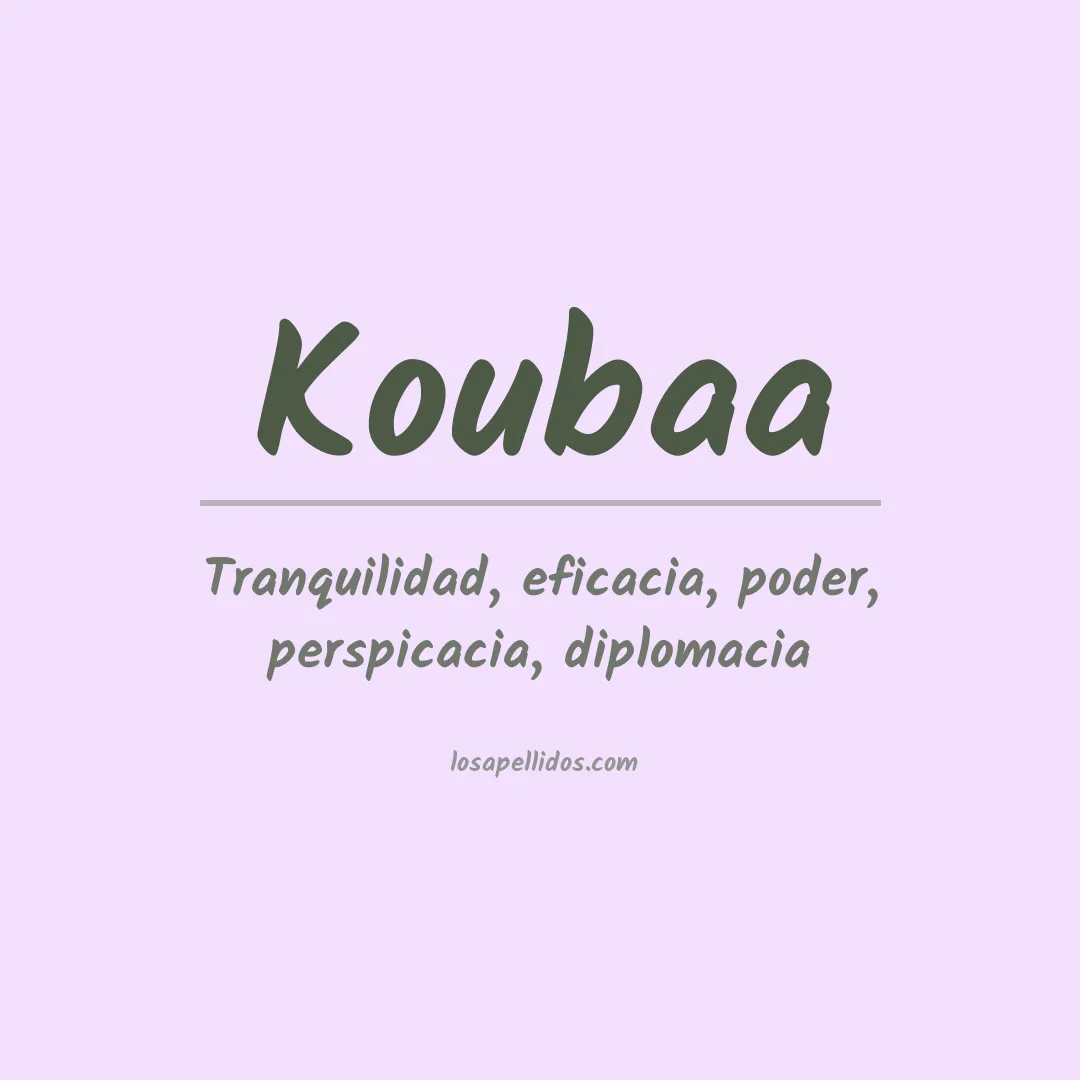 Apellido Koubaa