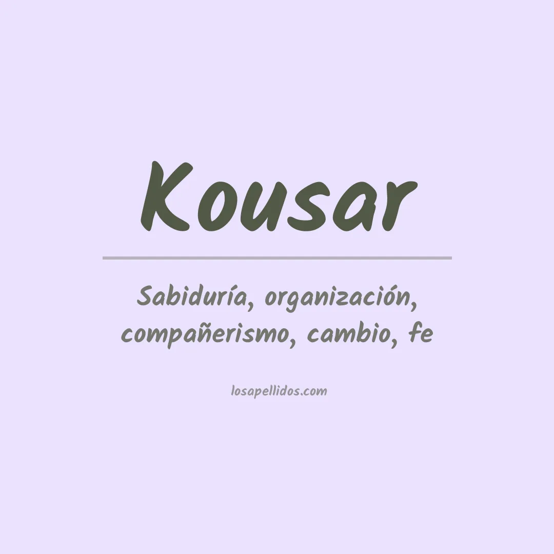 Apellido Kousar