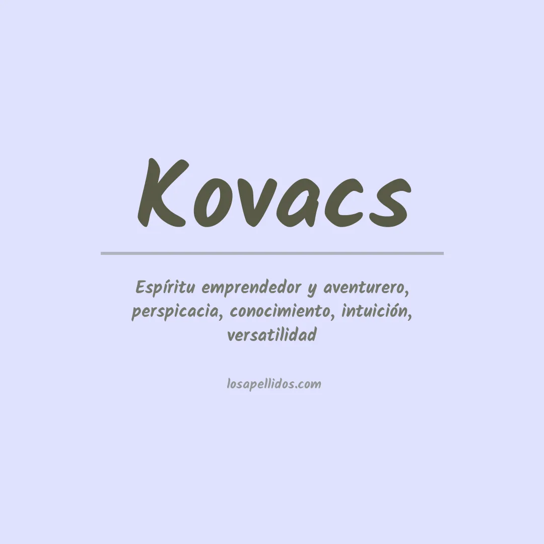 Apellido Kovacs