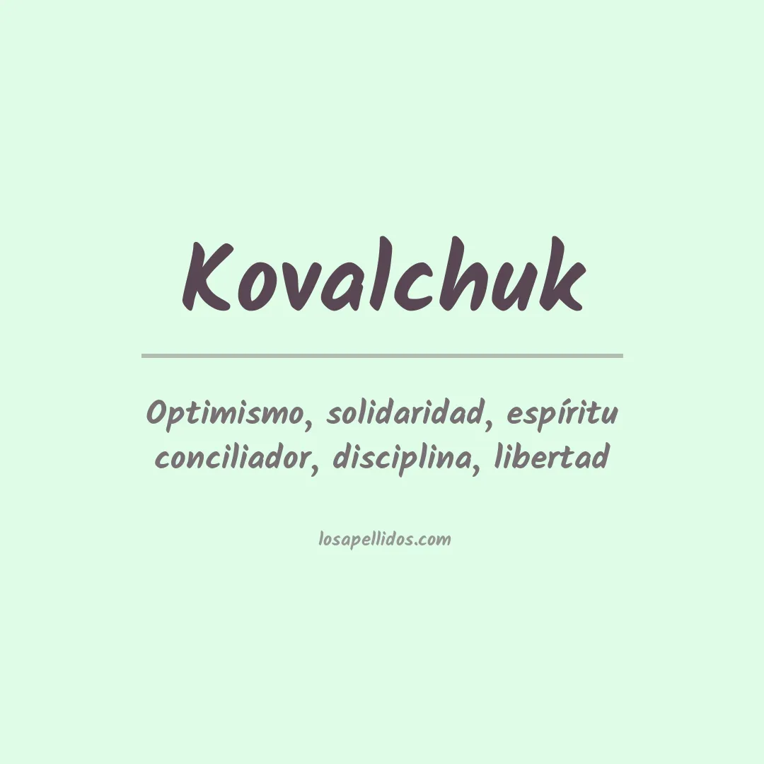 Apellido Kovalchuk