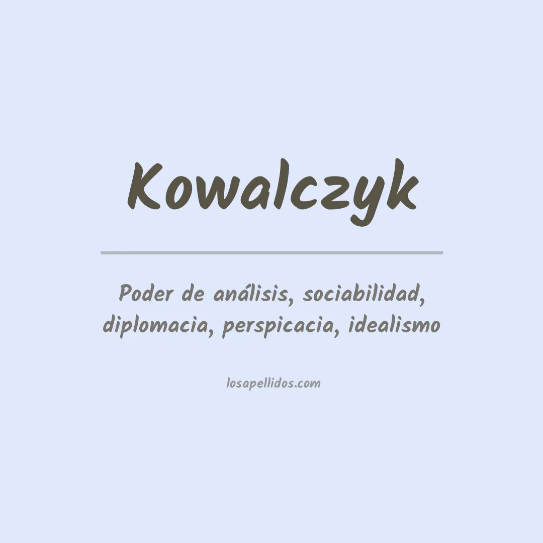 Apellido Kowalczyk