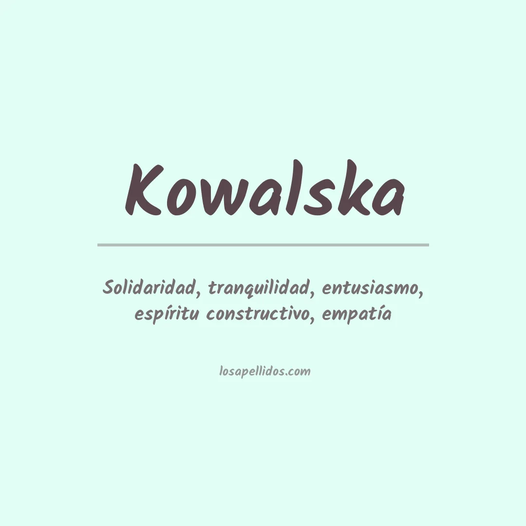 Apellido Kowalska