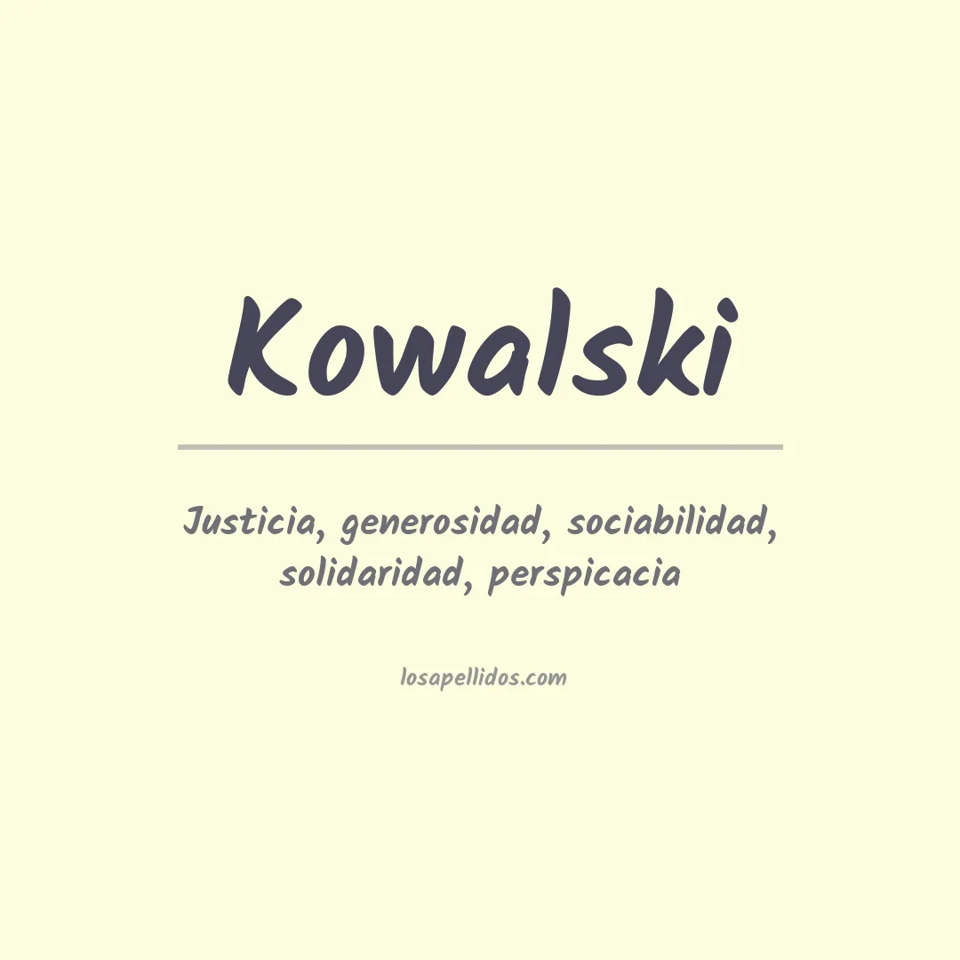 Apellido Kowalski
