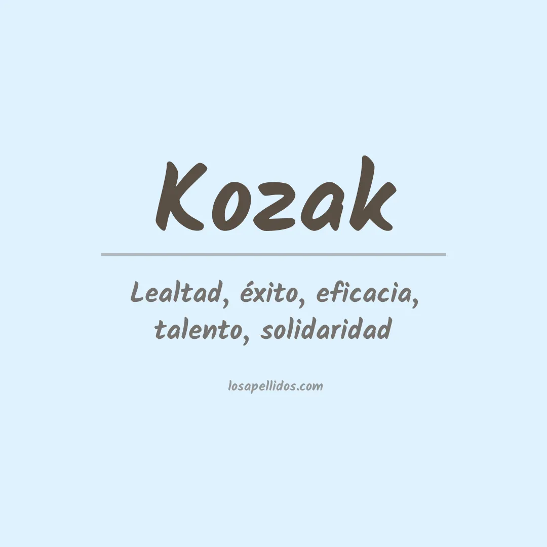 Apellido Kozak