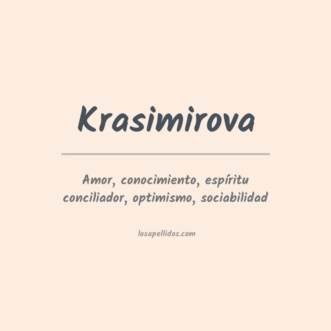 Apellido Krasimirova