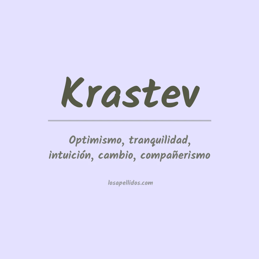 Apellido Krastev