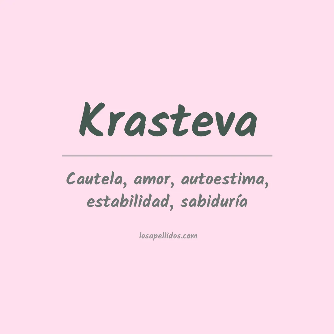 Apellido Krasteva