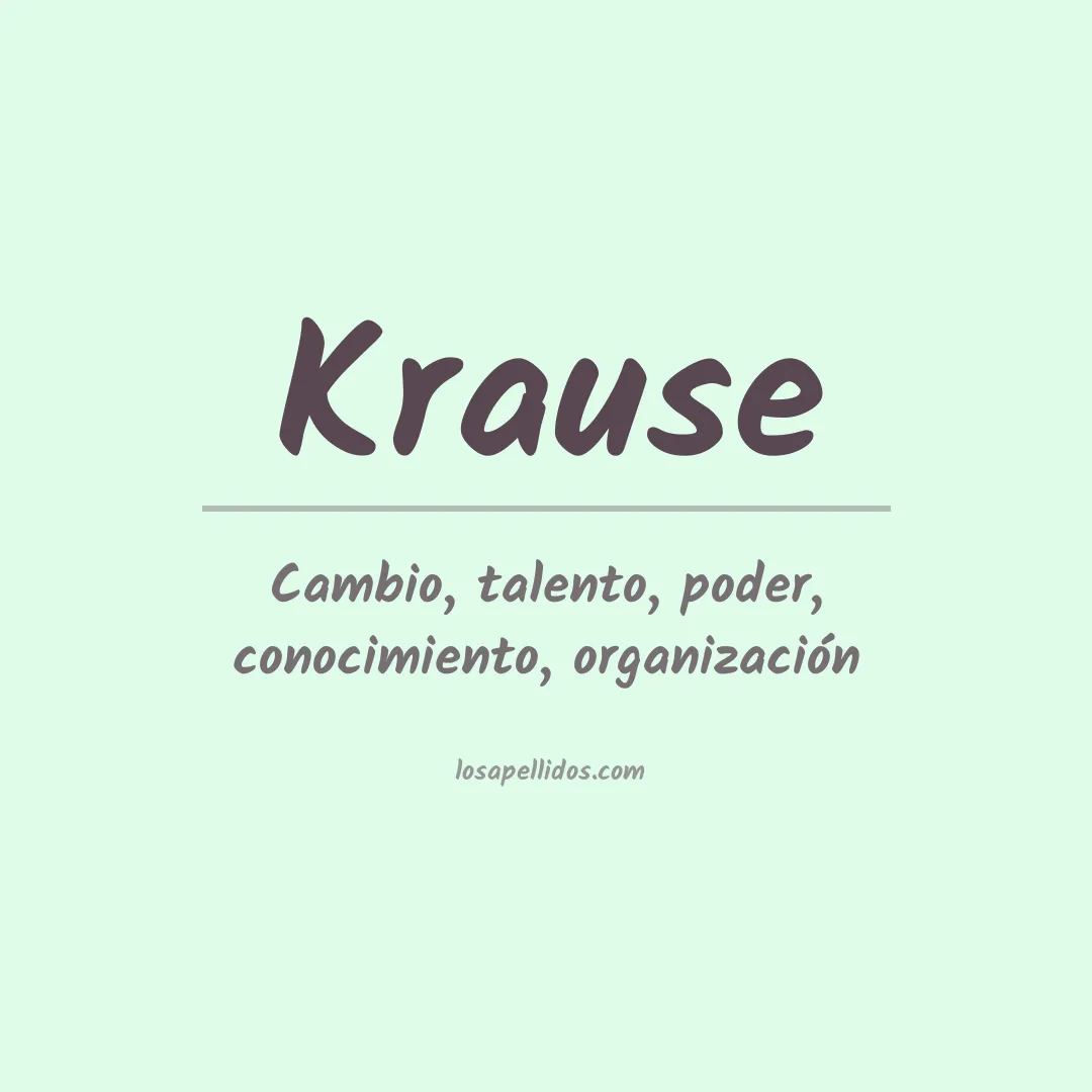 Apellido Krause