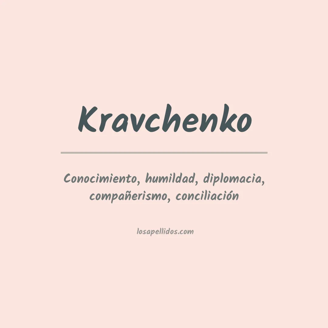 Apellido Kravchenko