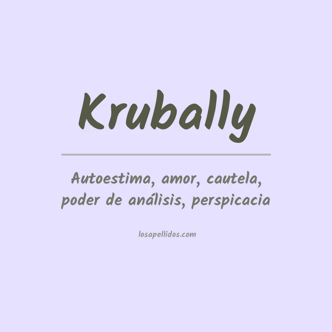 Apellido Krubally