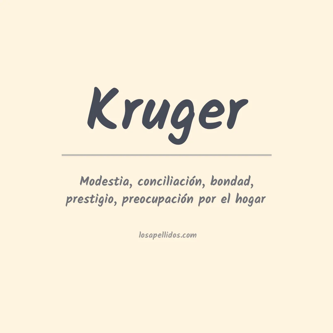 Apellido Kruger