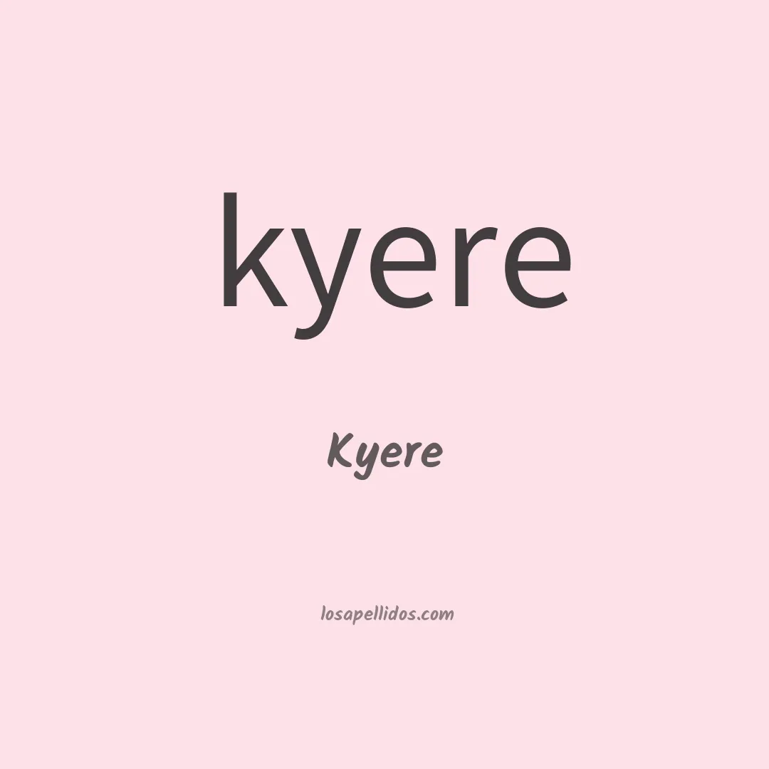 Kyere en chino