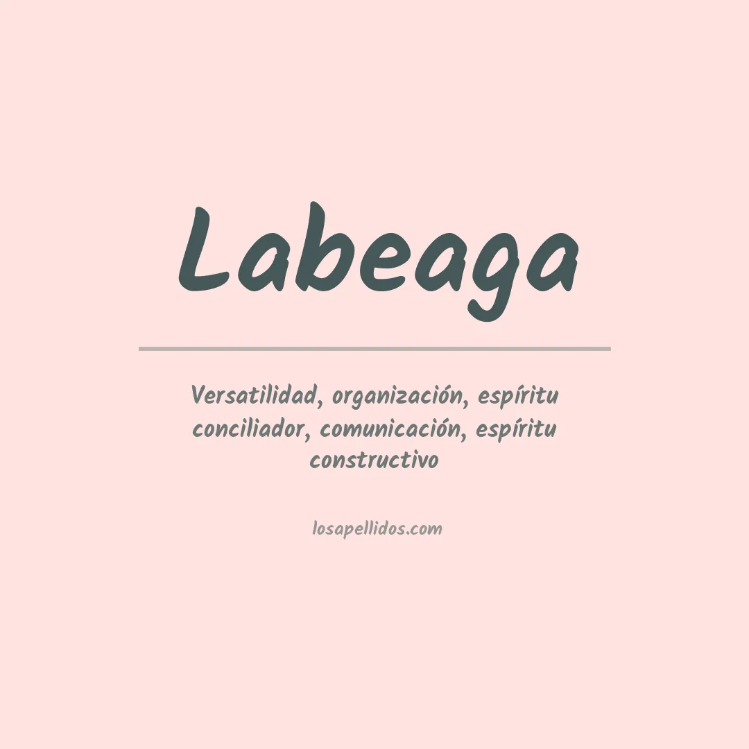 Significado del Apellido Labeaga