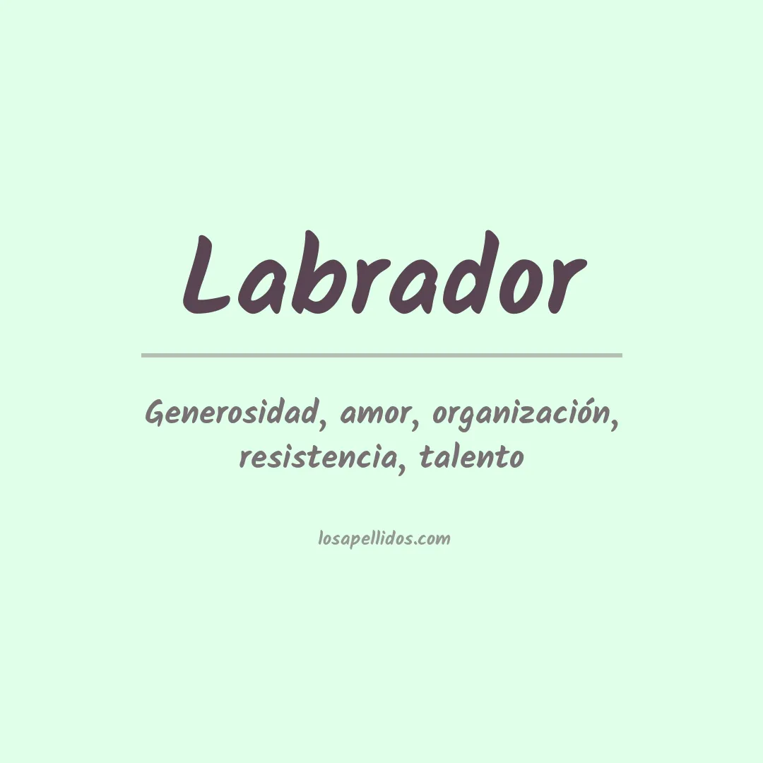 Apellido Labrador