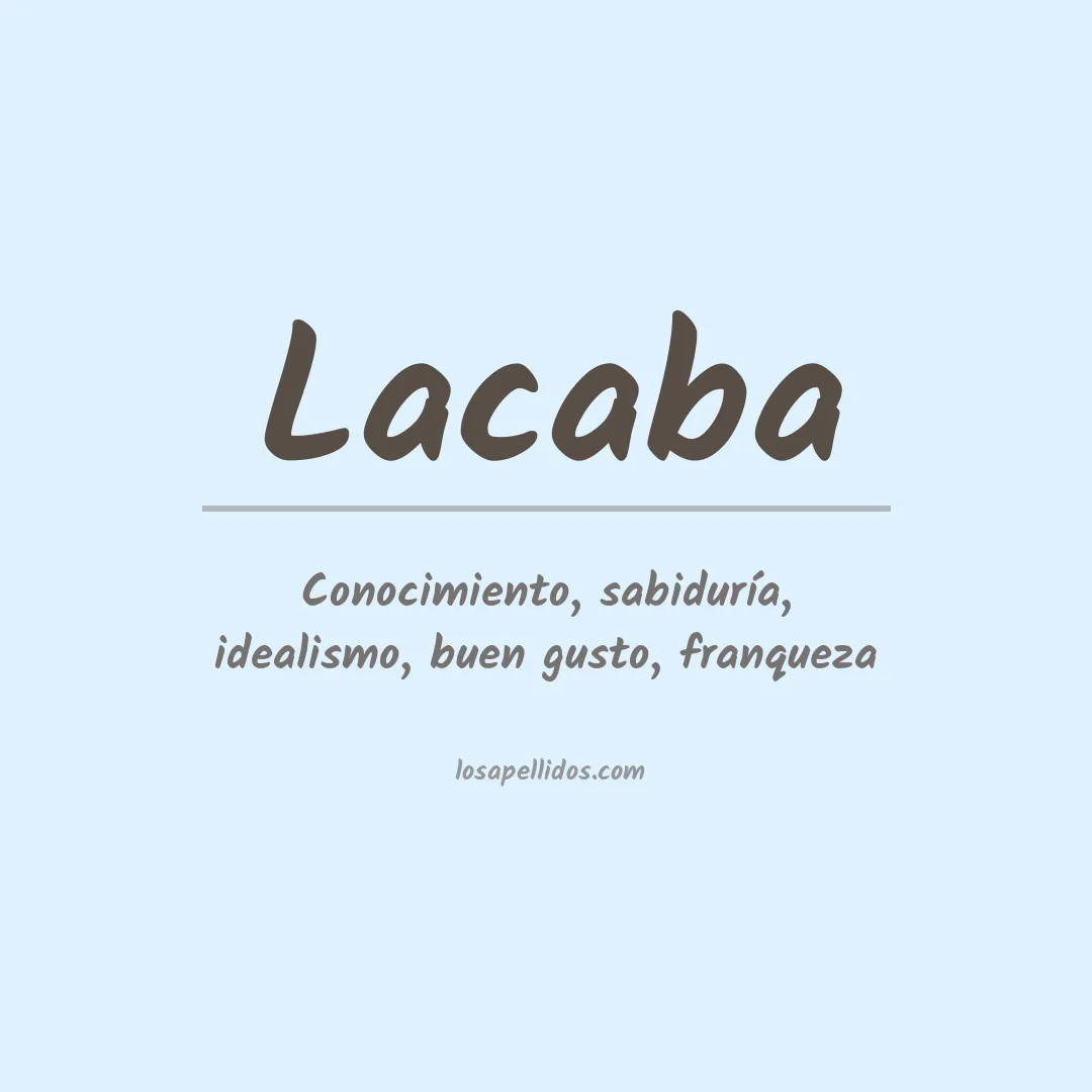 Apellido Lacaba