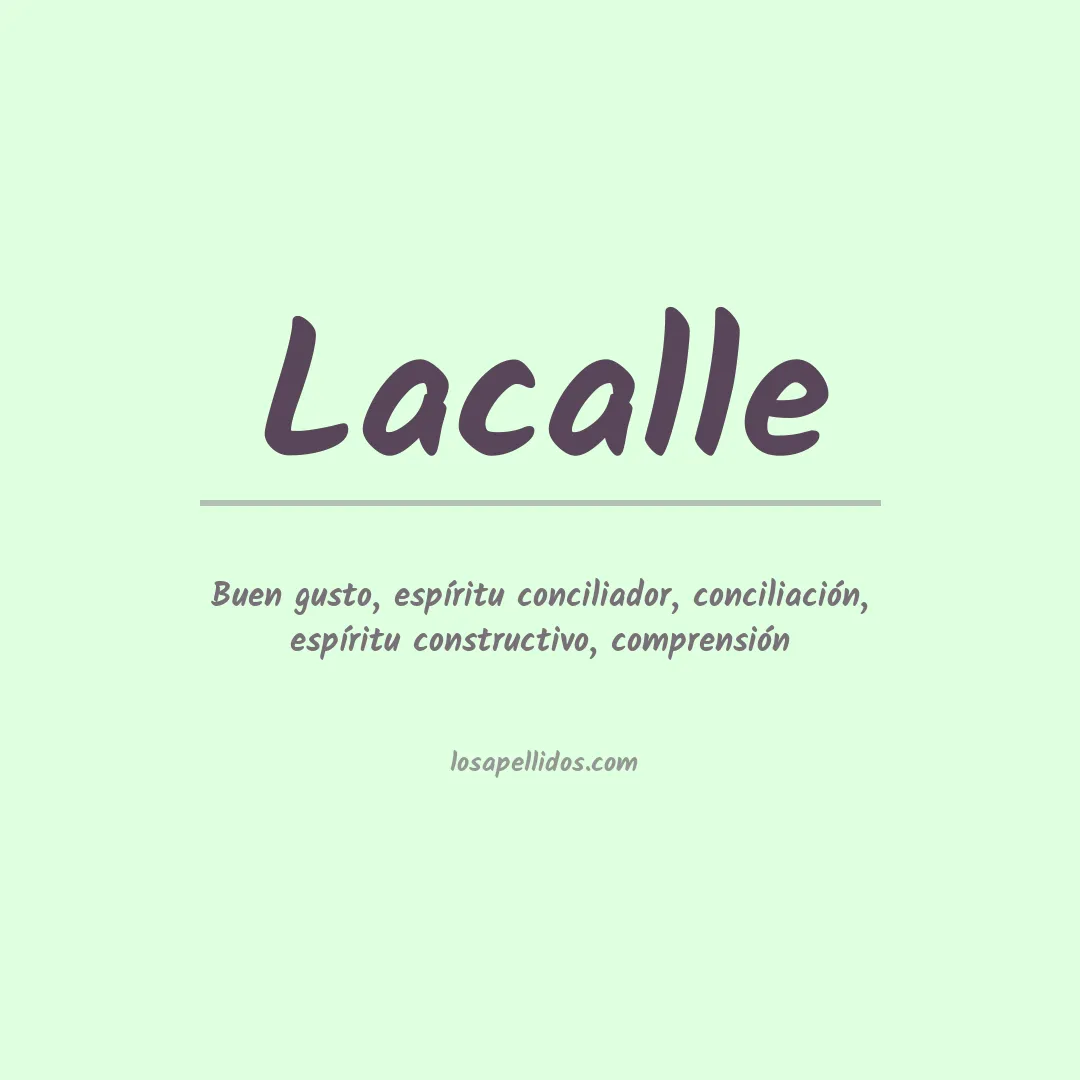 Apellido Lacalle