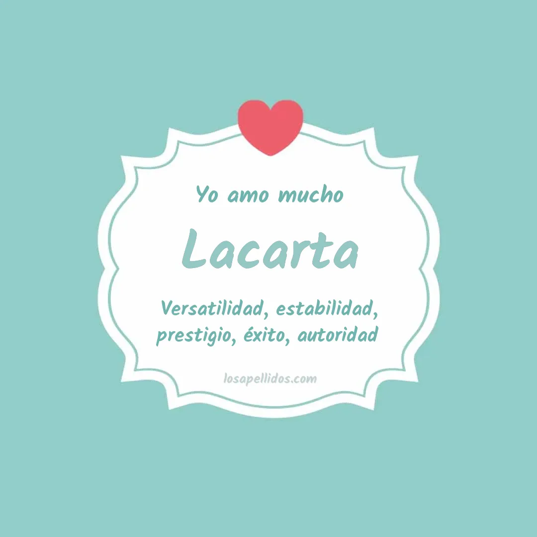Yo amo mucho Lacarta