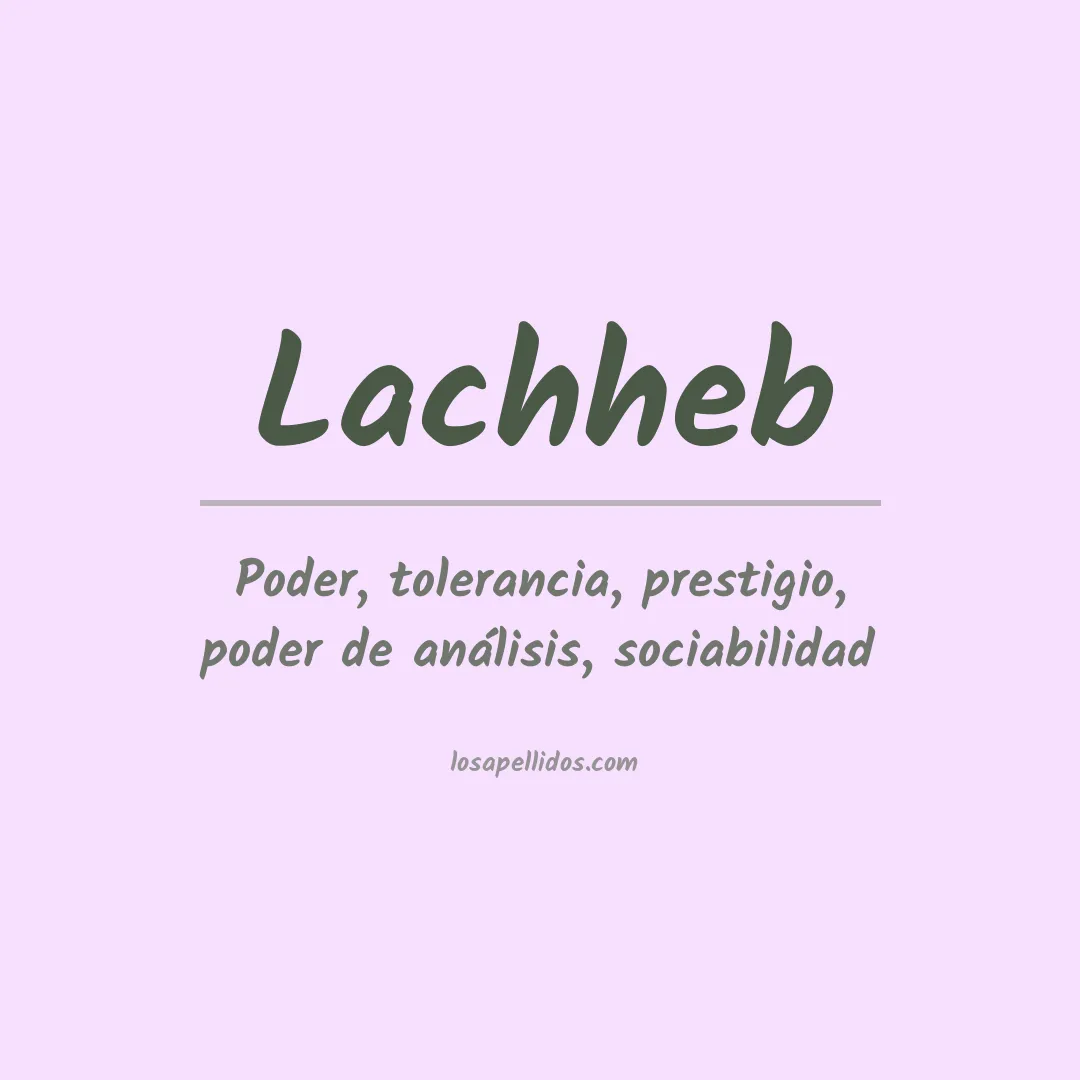 Apellido Lachheb