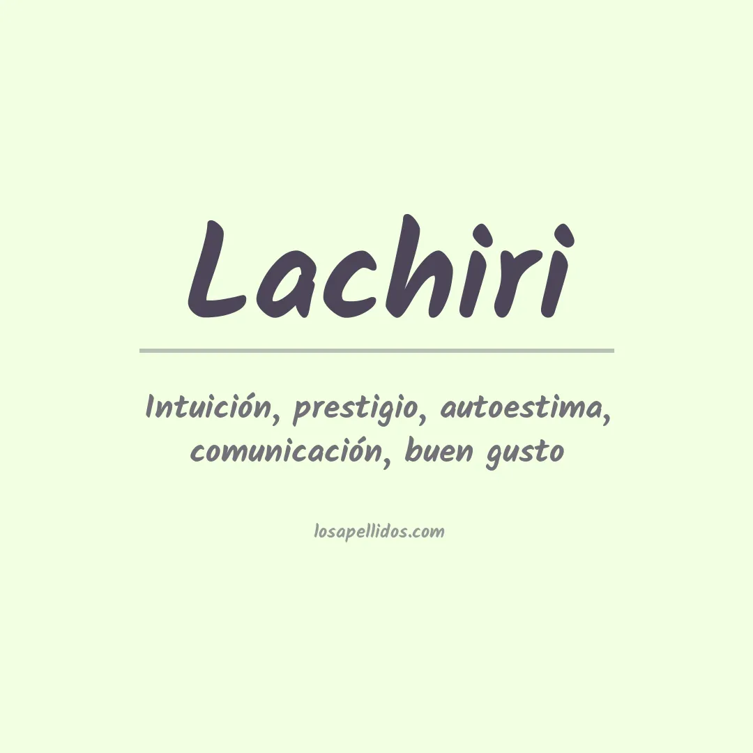 Apellido Lachiri