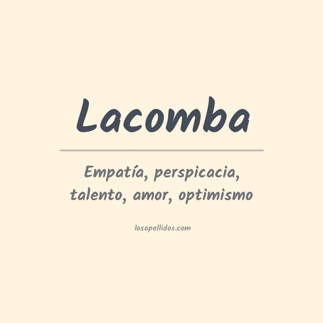 Apellido Lacomba