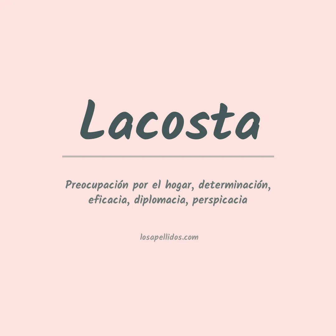 Apellido Lacosta