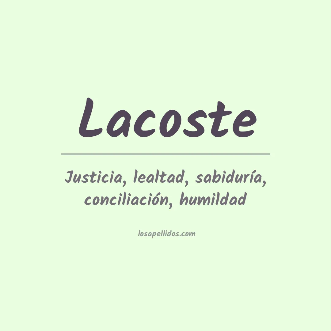 Apellido Lacoste