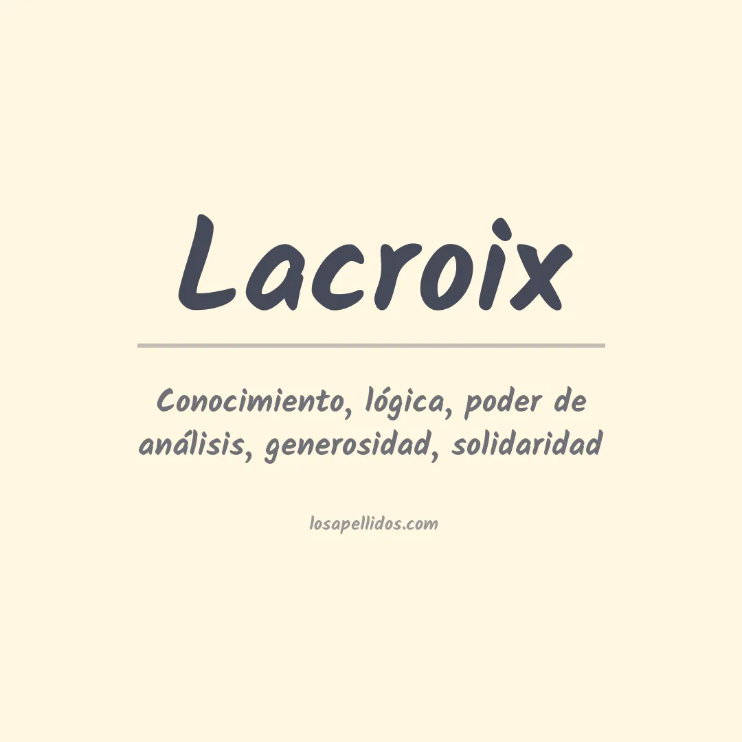 Apellido Lacroix