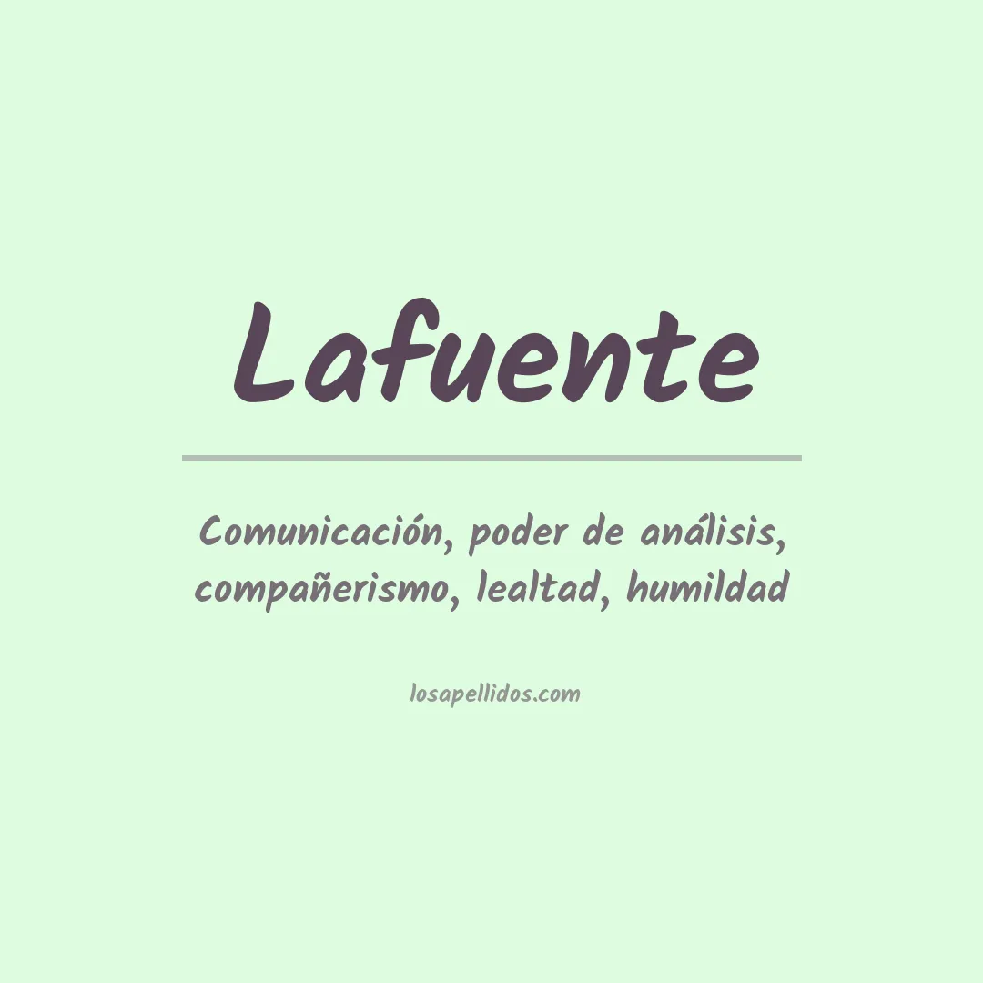 Apellido Lafuente