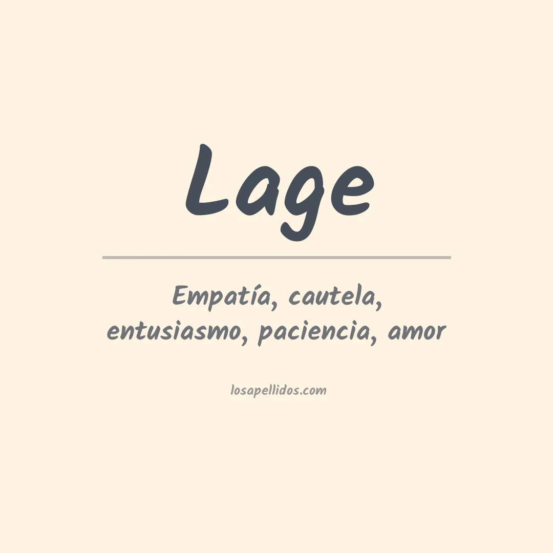 Apellido Lage