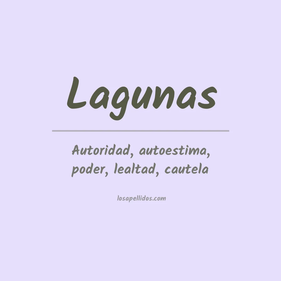 Significado del Apellido Lagunas
