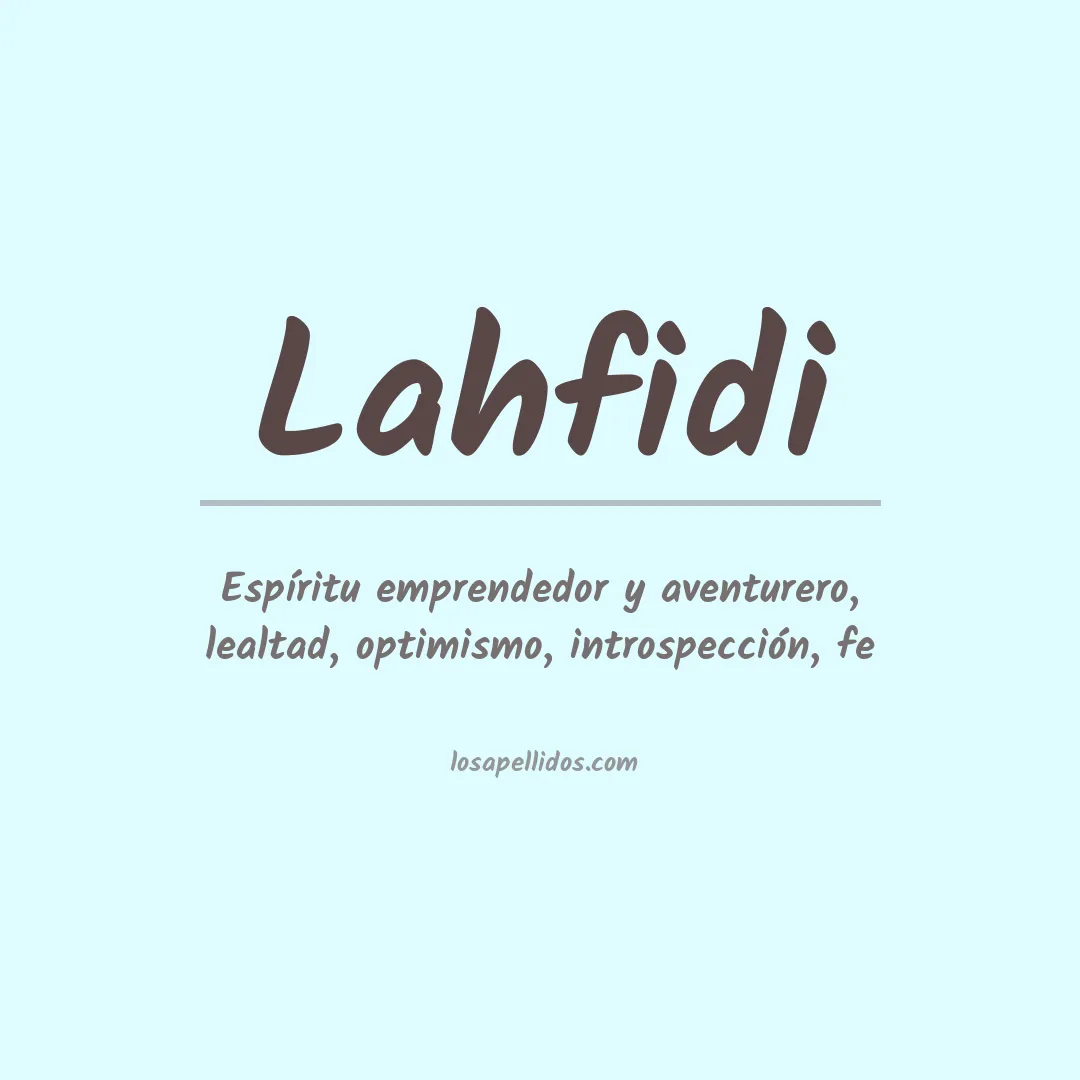 Apellido Lahfidi